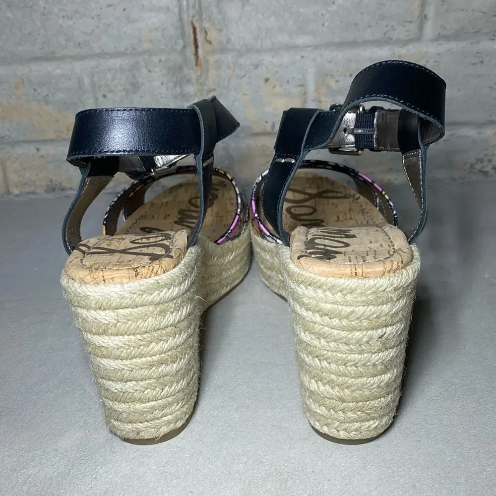 NIB MSRP $130 Sam Edelman Destin Espadrille Wedge Sandal Women's Size 8 - Picture 5 of 7